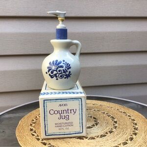 Vintage Bicentennial (1976) Avon Earthenware Lotion Pump Bottle with Box!
